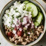 Healthy Greek Ground Chicken Bowls