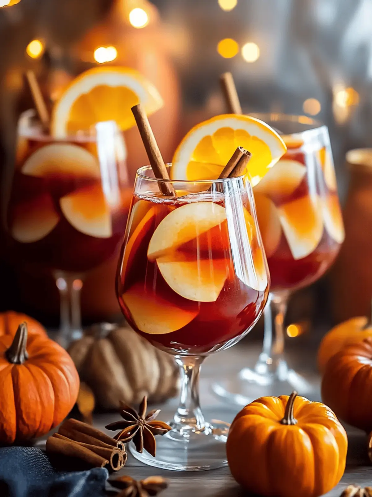 Pumpkin Spice Sangria Cocktail