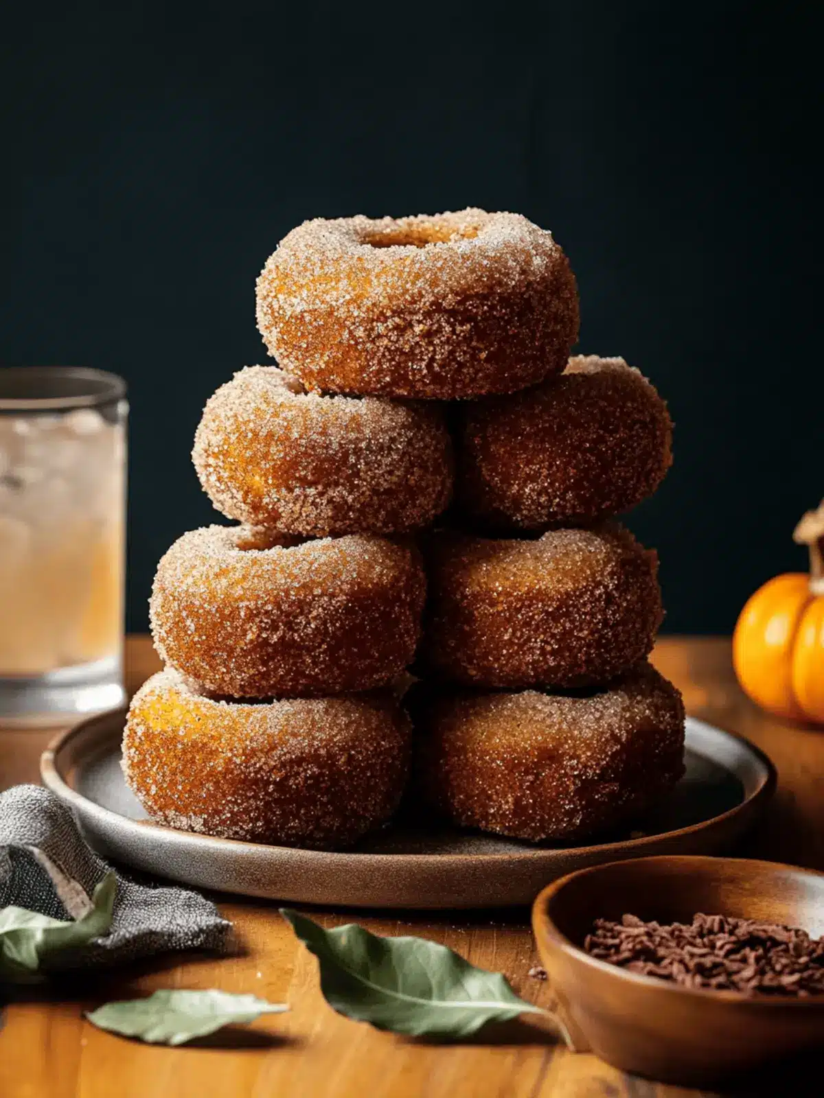 Baked Vegan Pumpkin Spice Donuts