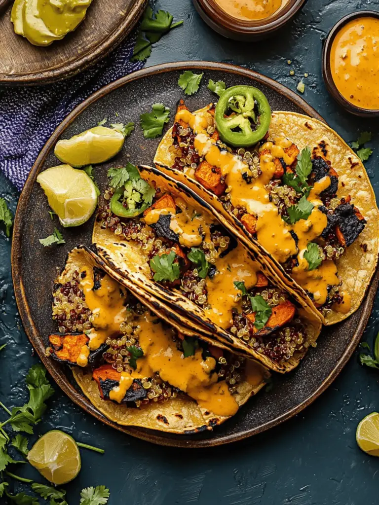 Chipotle Sweet Potato Quinoa Tacos