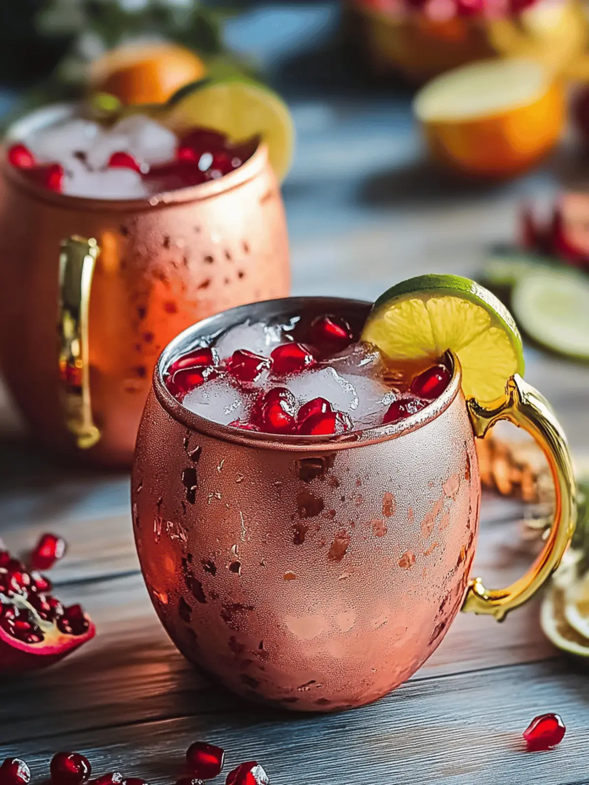 Pomegranate Moscow Mule Cocktail