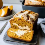 Pumpkin Bread with Cream Cheese Swirl