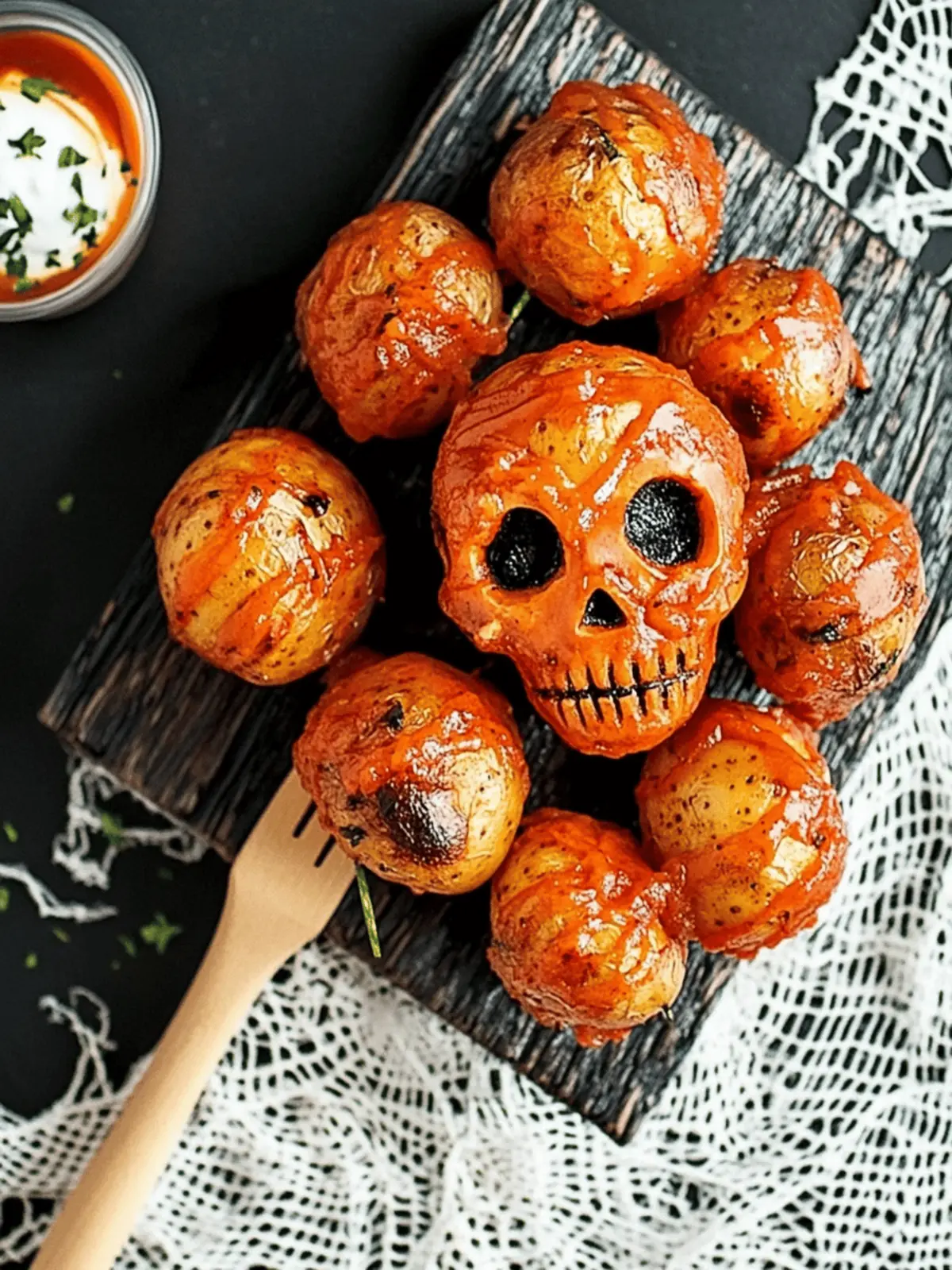 Spooky Halloween Skull Potatoes