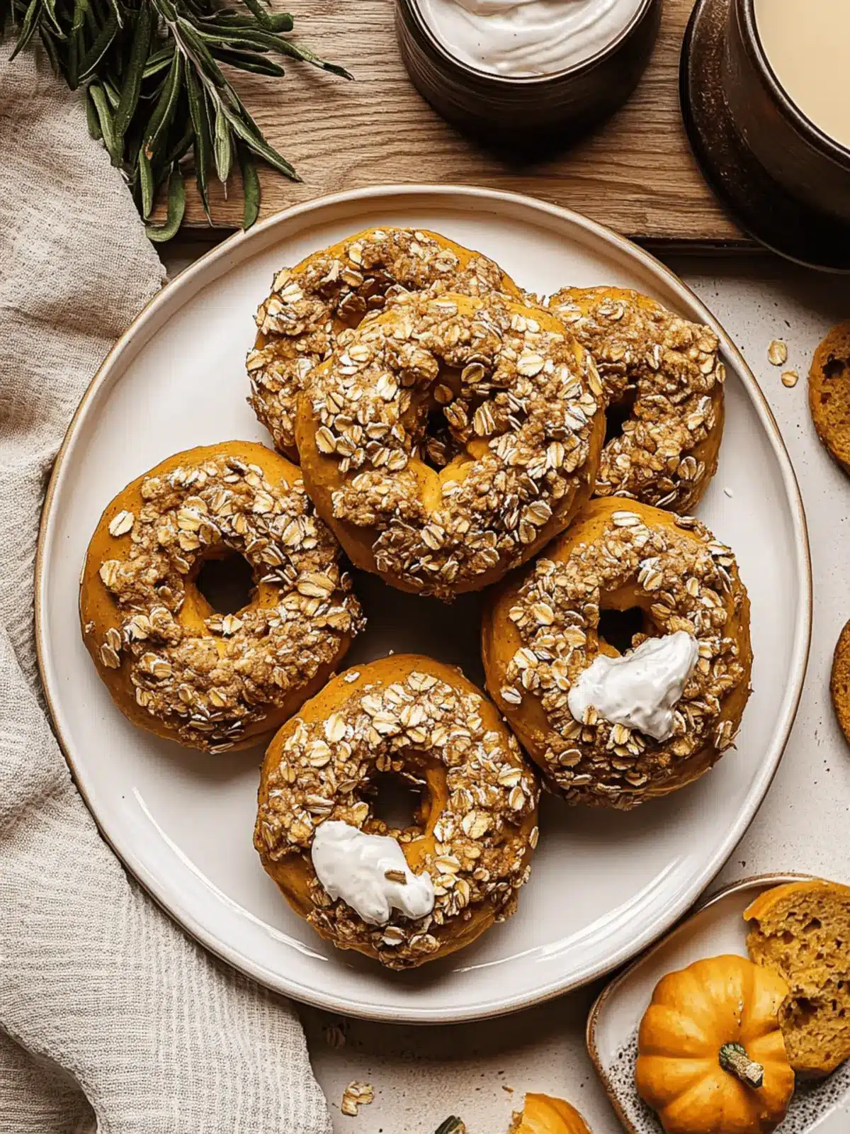 Homemade Pumpkin Oat Bagels