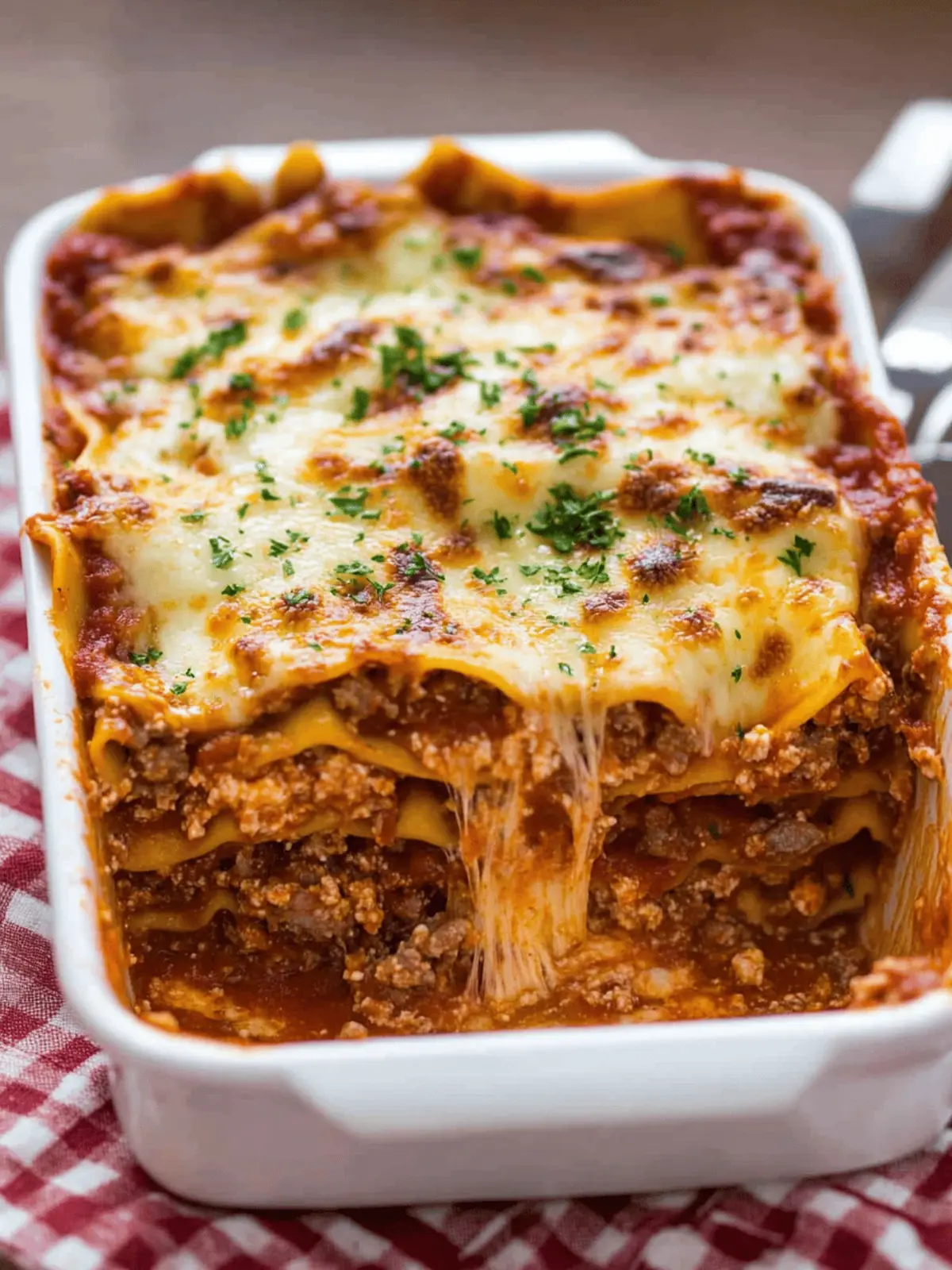 Cheesy Beef Lasagna