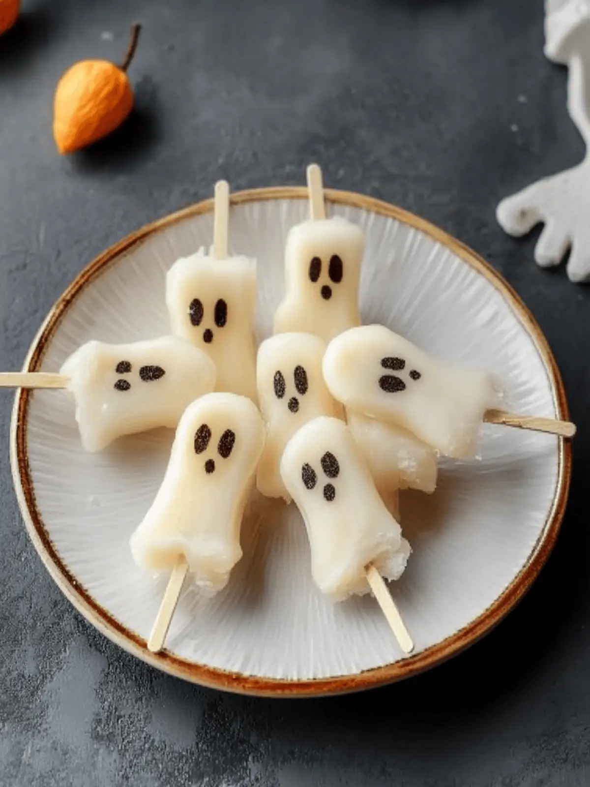 Ghostly Banana Pops