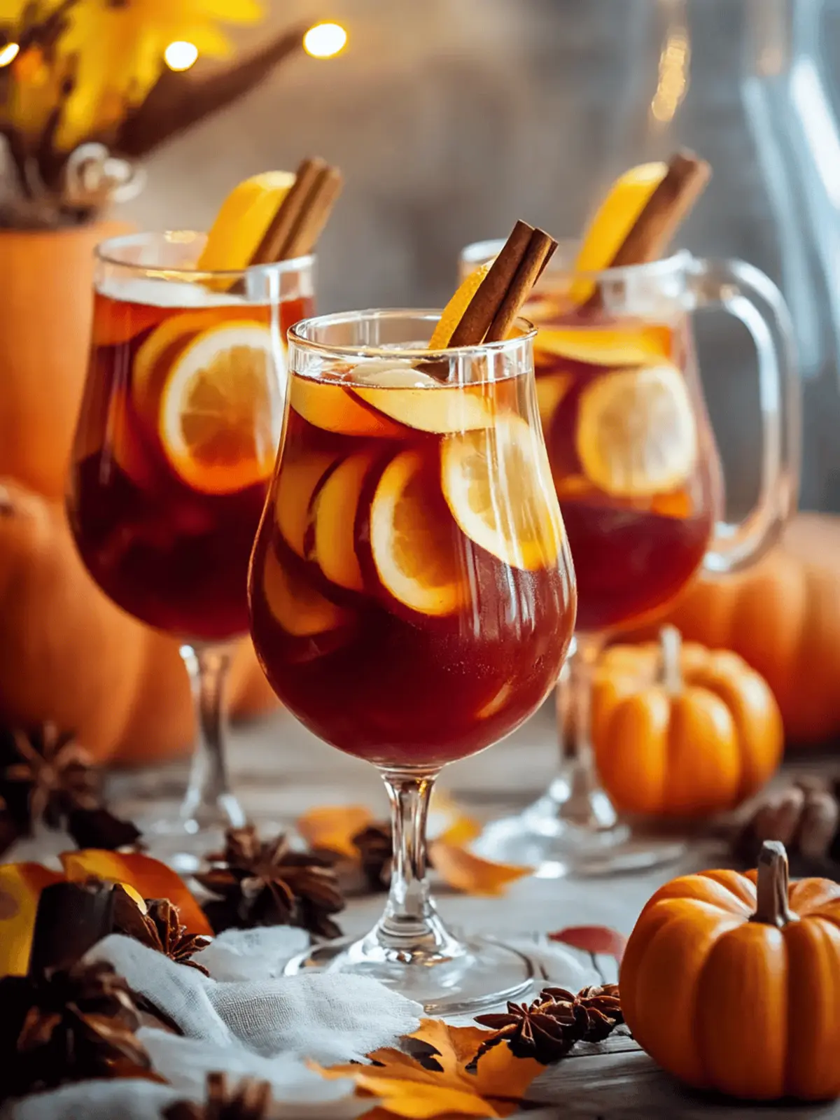 Pumpkin Spice Sangria Cocktail