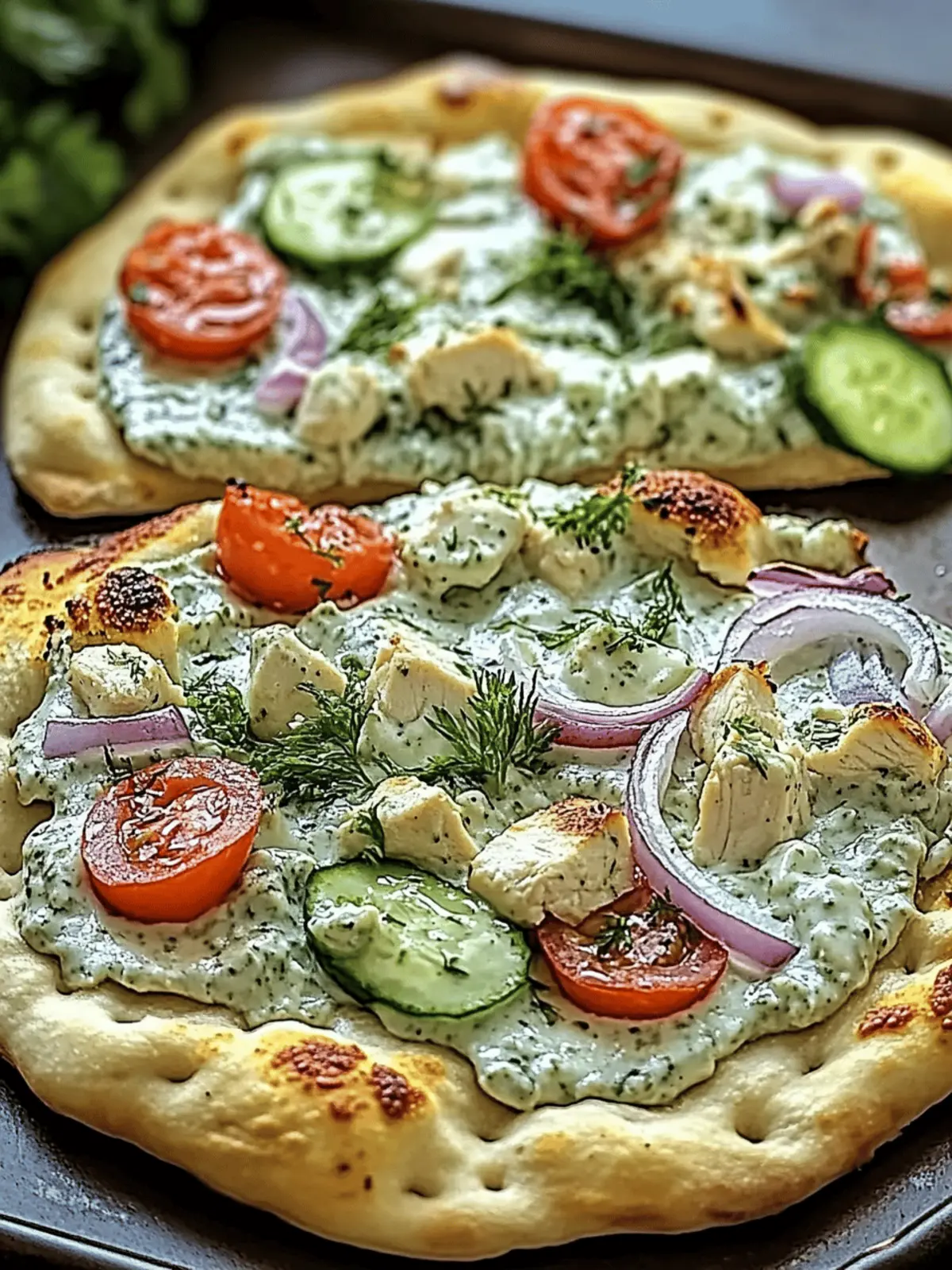 Tzatziki Chicken Pizza