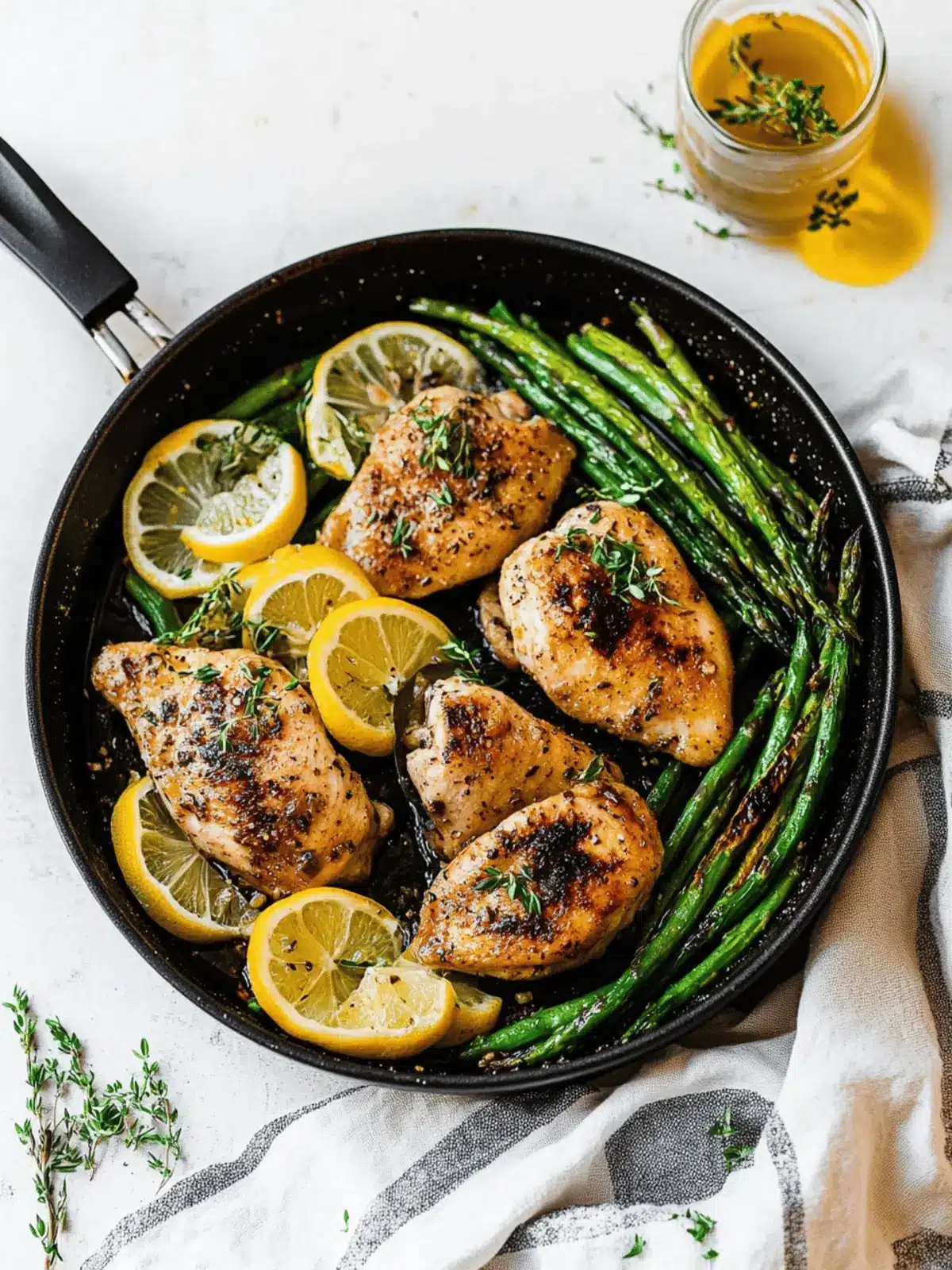 One Pan Lemon Garlic Chicken & Asparagus
