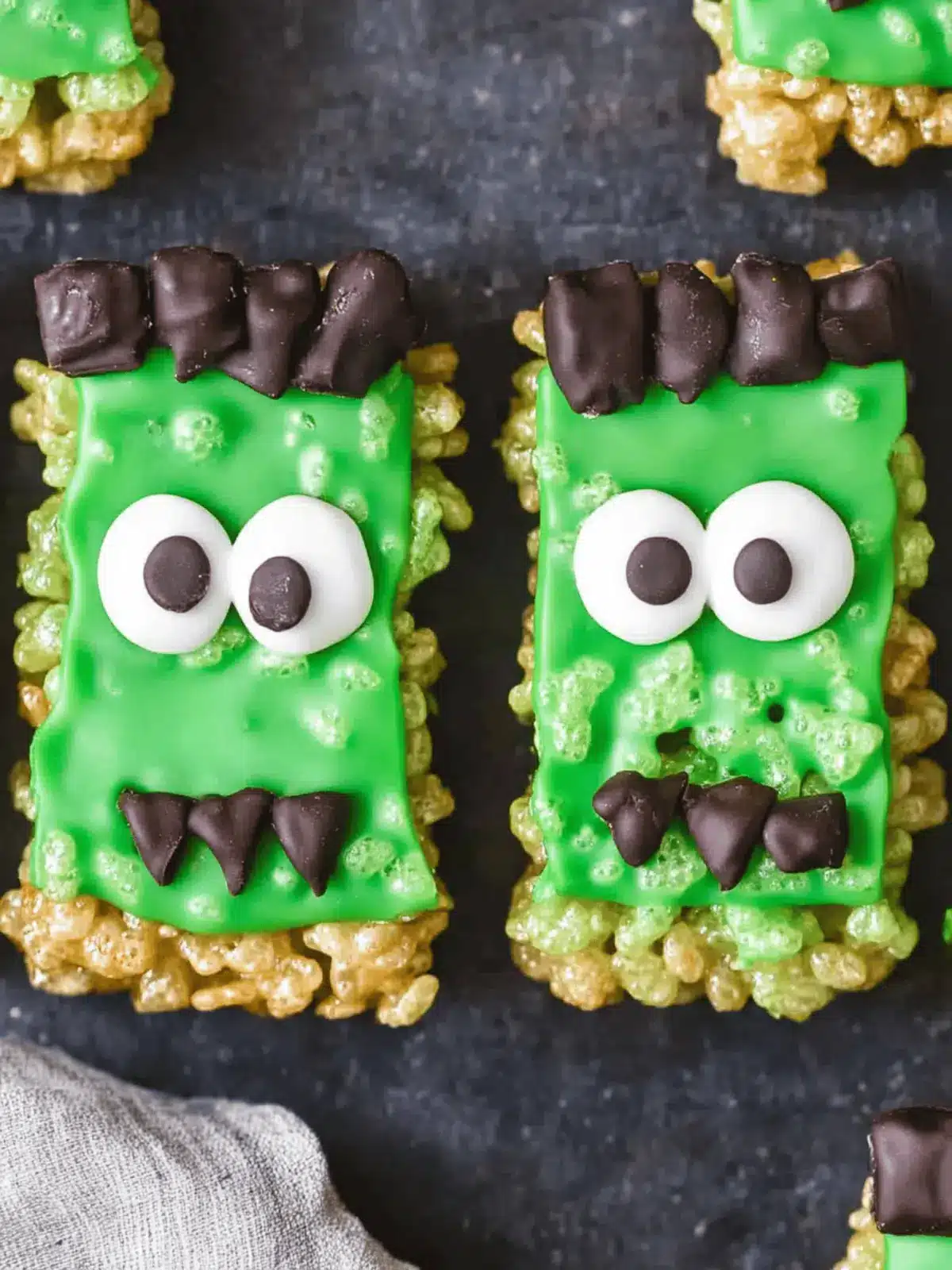 Frankenstein Rice Krispies Treats