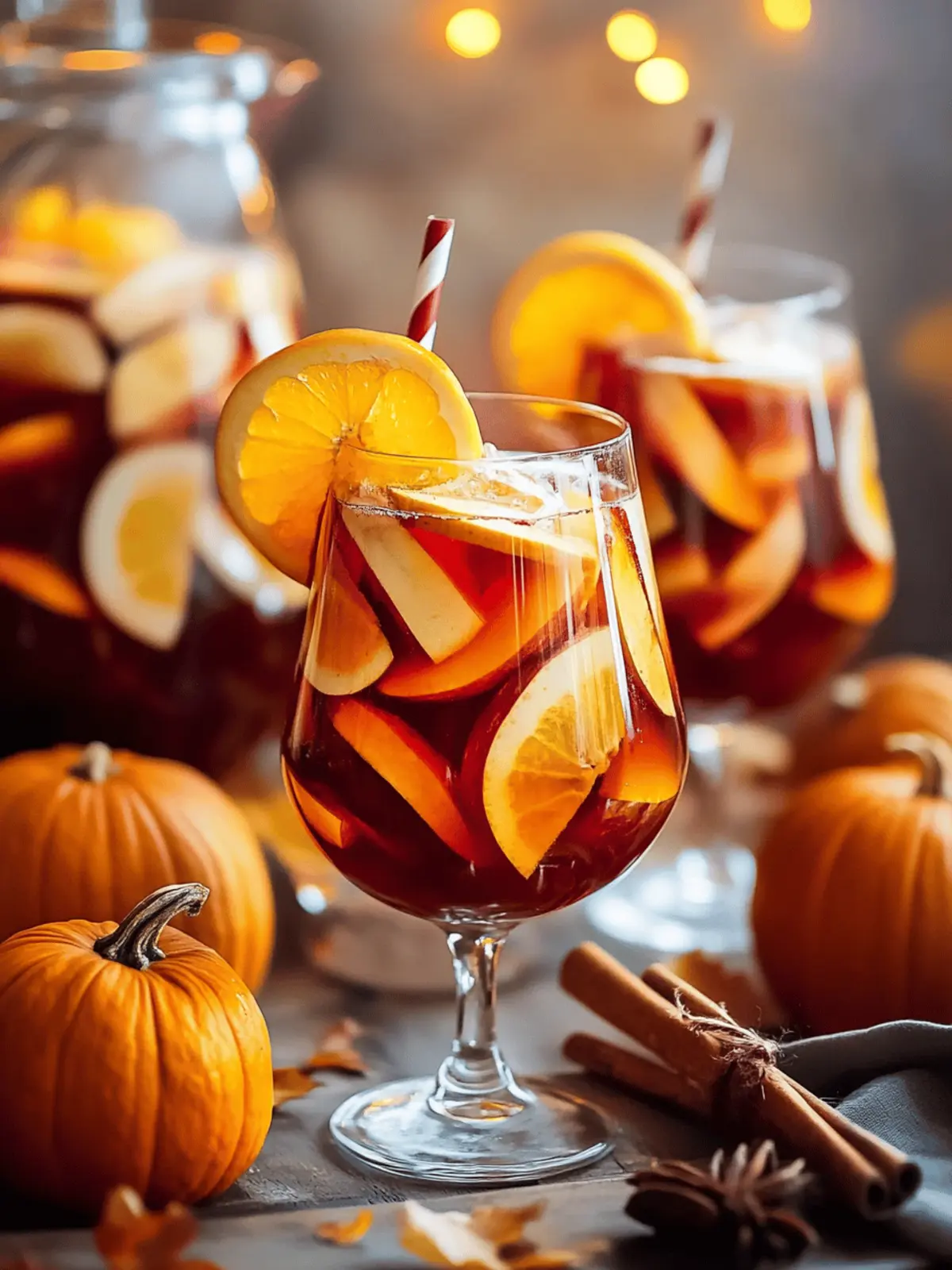 Pumpkin Spice Sangria Cocktail