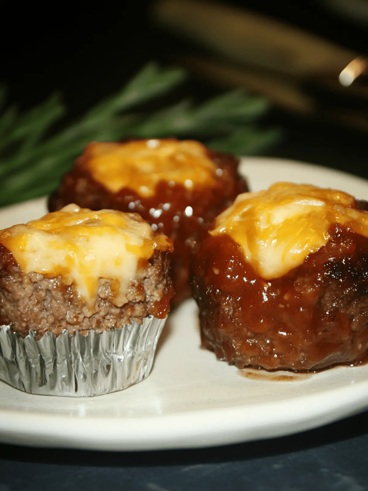 Cheddar-Stuffed Mini Meatloaves with Chipotle Kick 2 Cheddar-Stuffed Mini Meatloaves