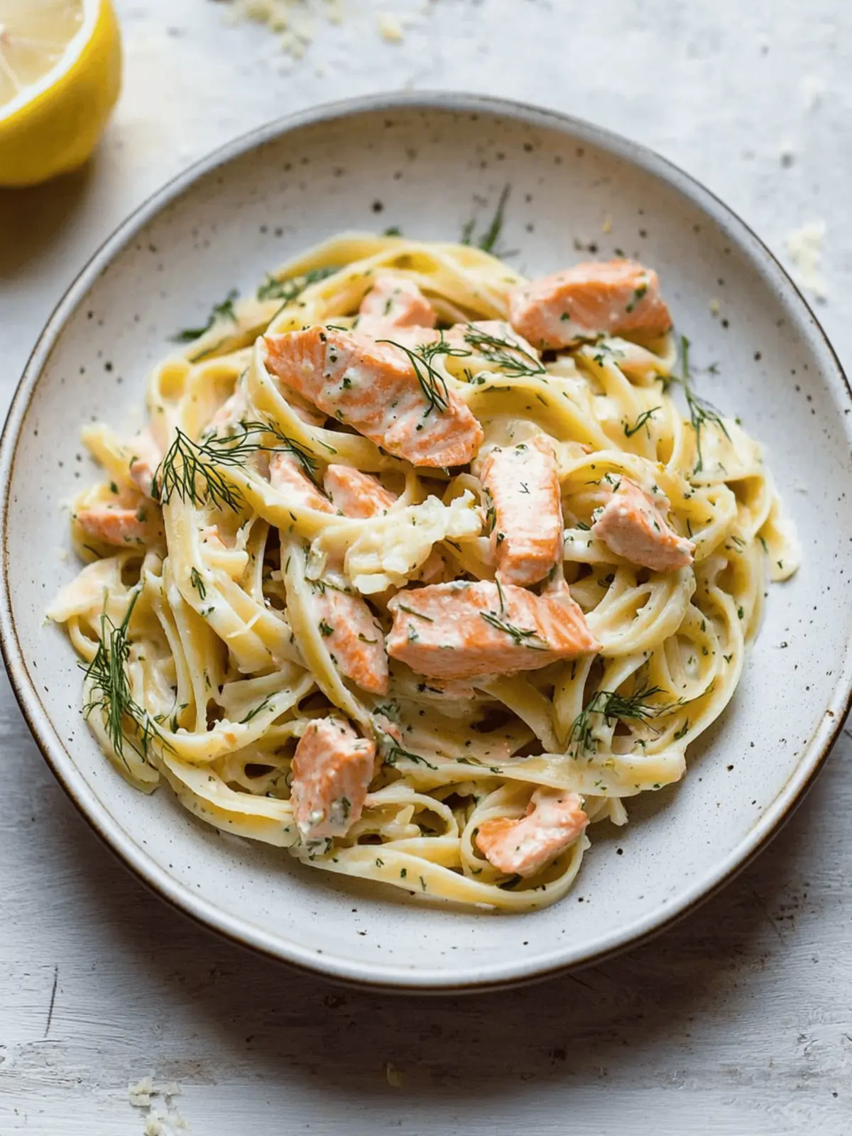 Lemon Dill Salmon Pasta