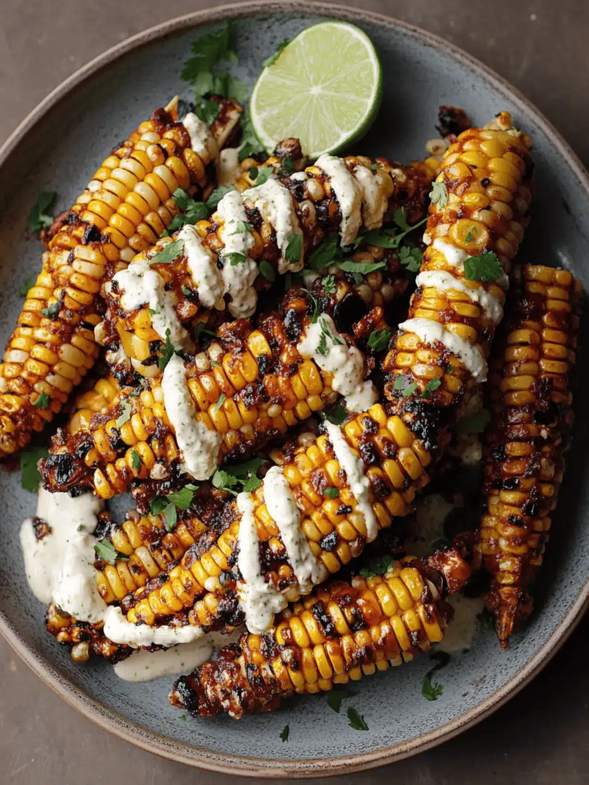 Vegan Corn Ribs with Aleppo Chili Butter & Lime Zest Cream Cheese