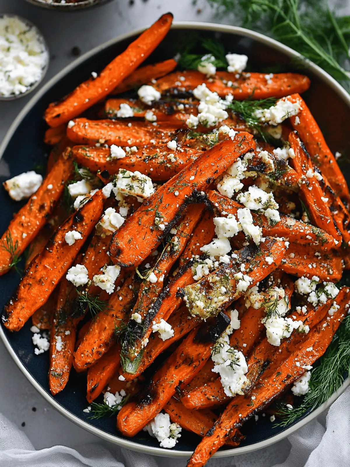Honey Roasted Carrots with Feta & Dill