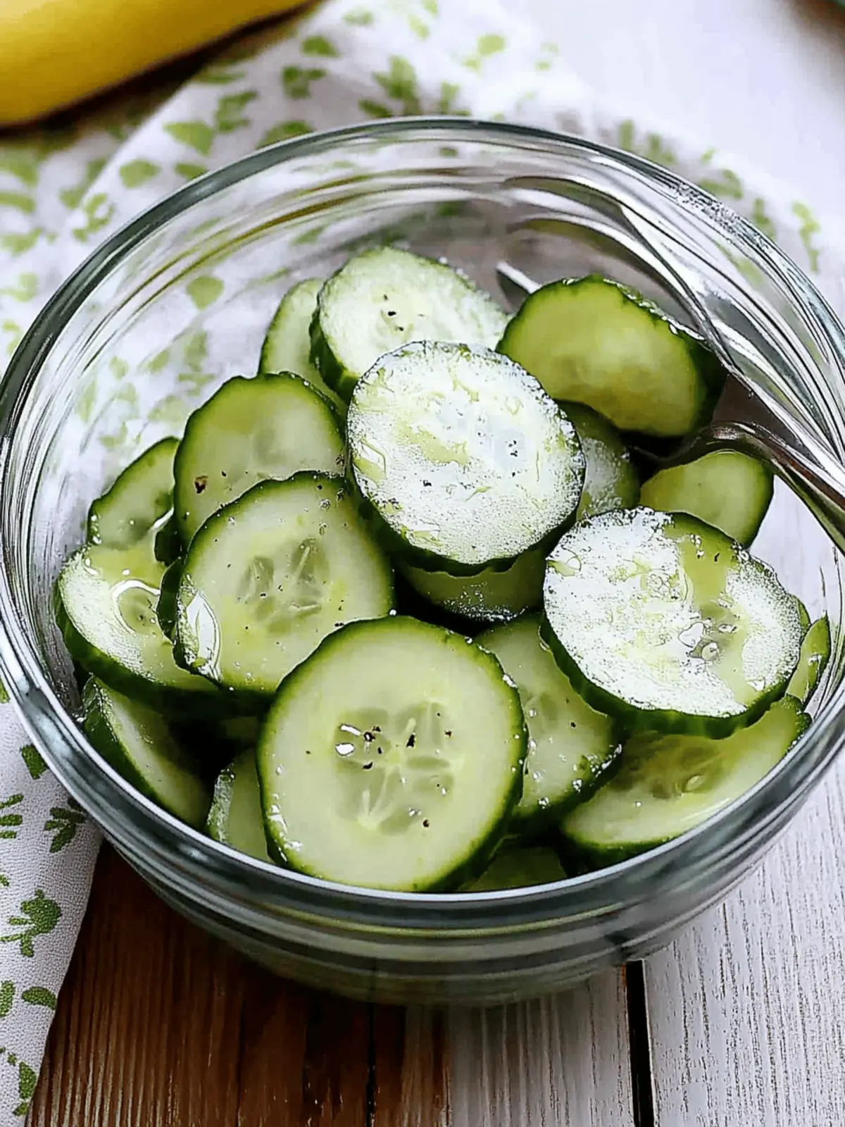 Cucumber Salad with Vinegar