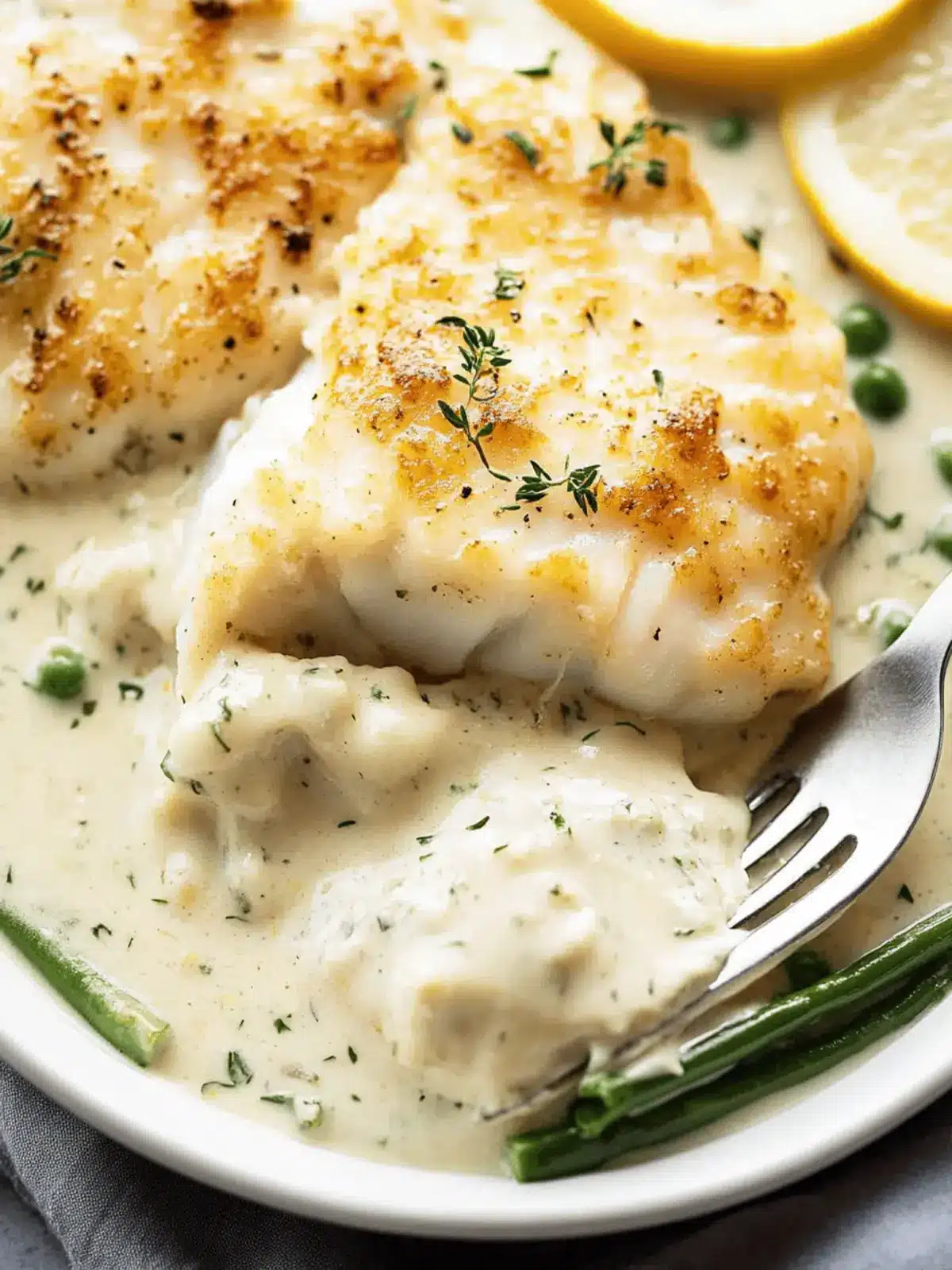 Creamy Lemon Parmesan Cod