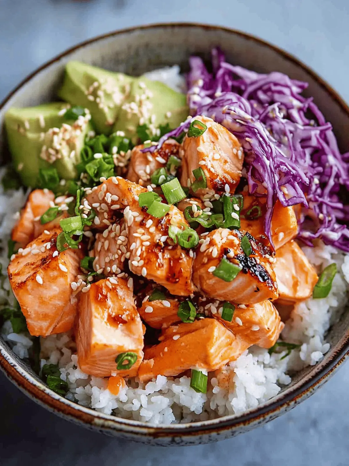 asian Spicy Salmon Bowl