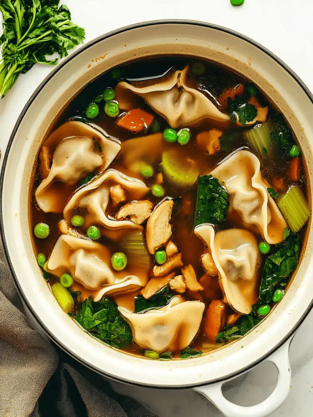 Comforting Potsticker Soup: A Cozy Bowl of Happiness 2 Comforting Potsticker Soup