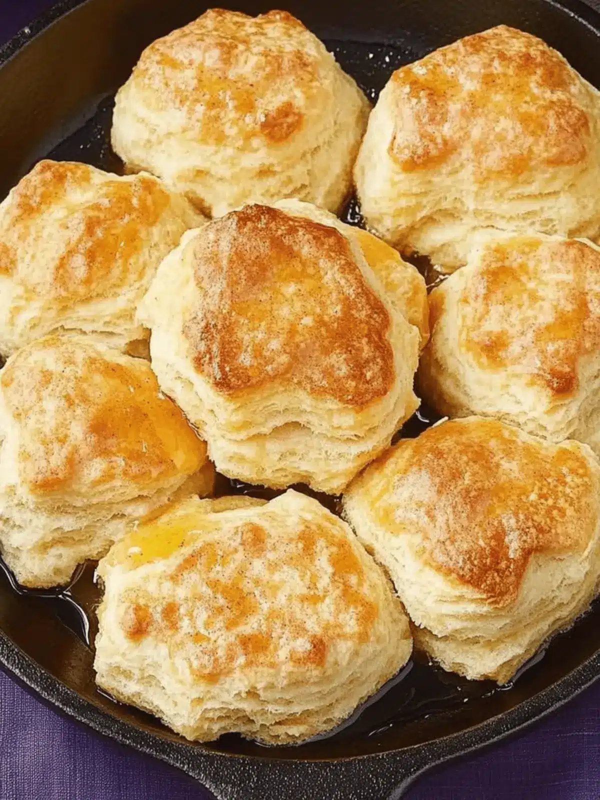 Skillet Biscuits with Cinnamon Honey Butter