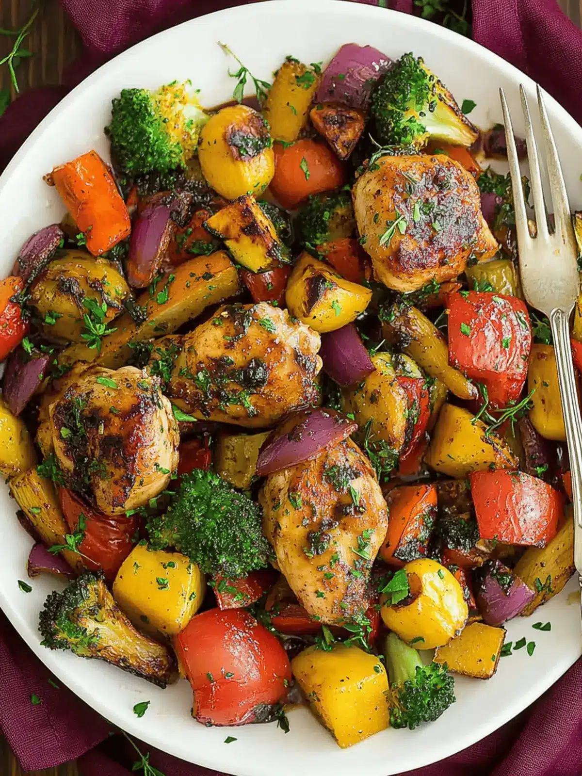 Balsamic Glazed Chicken and Veggies (Sheet Pan)