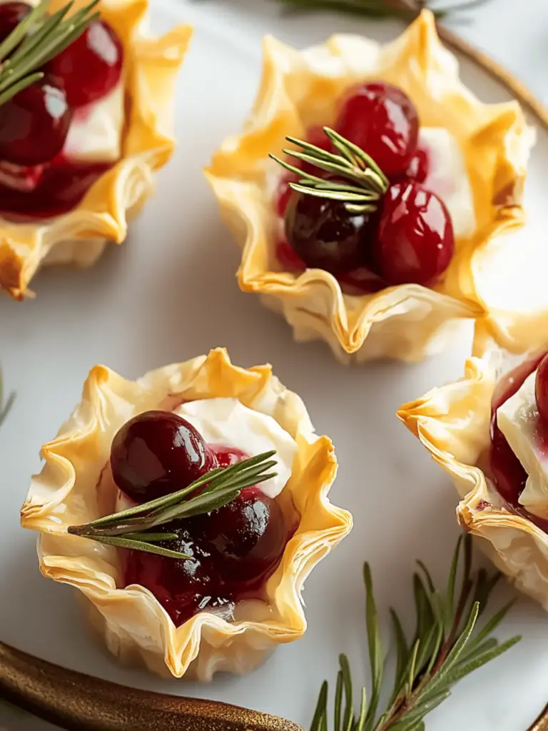 Cranberry and Brie Phyllo Cups