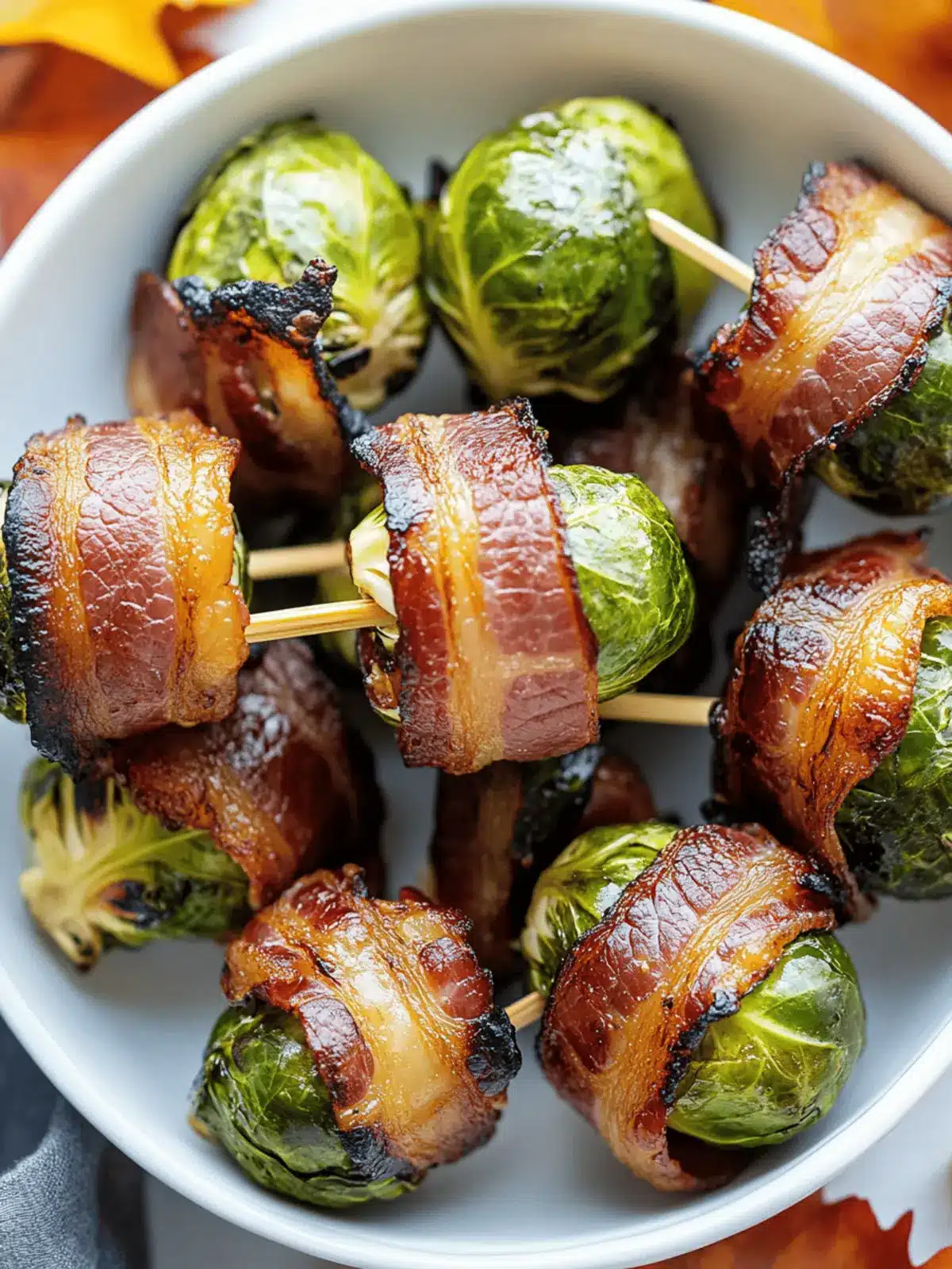 Maple Glazed Bacon Wrapped Brussels Sprouts for a Savory Twist 4 Maple Glazed Bacon Wrapped Brussels Sprouts