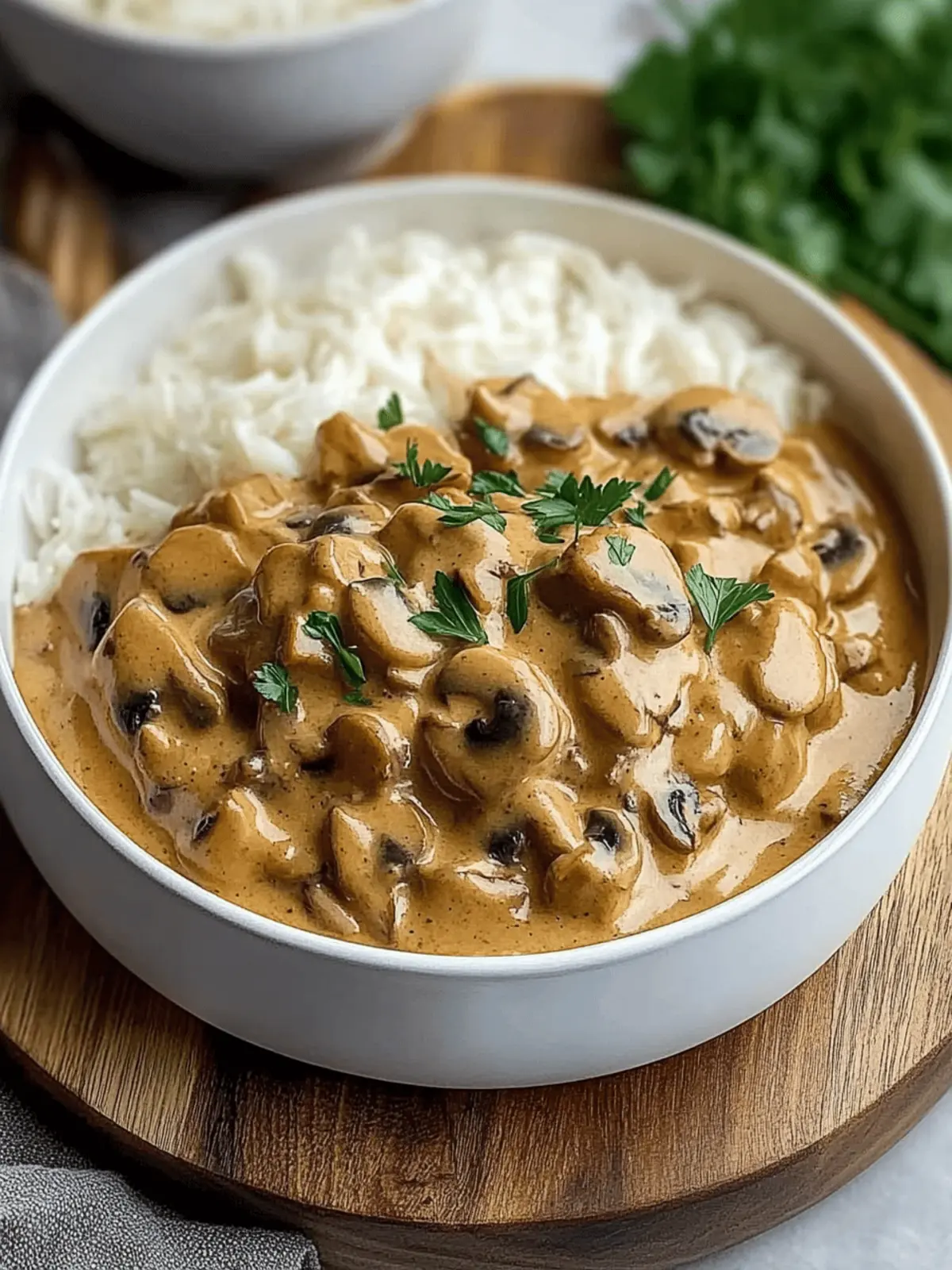 Mushroom and Seitan Stroganoff