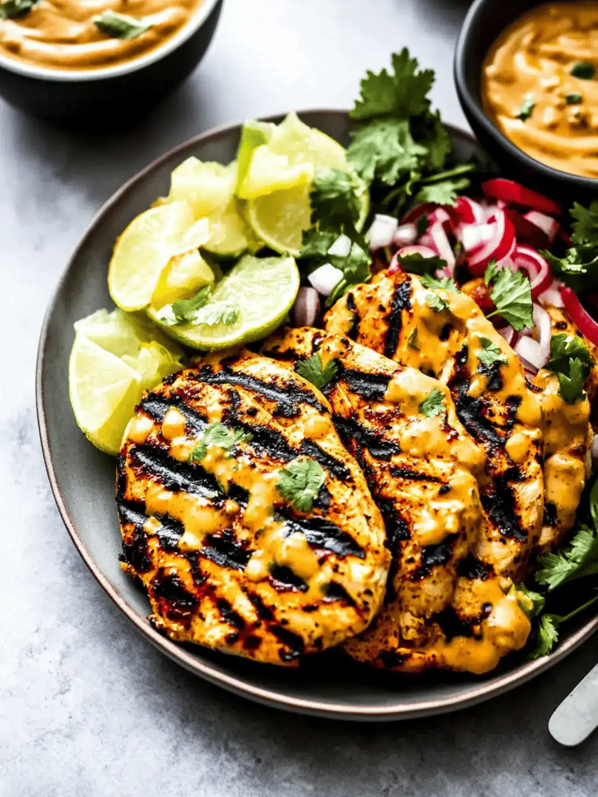 Grilled Chicken with Peanut Sauce