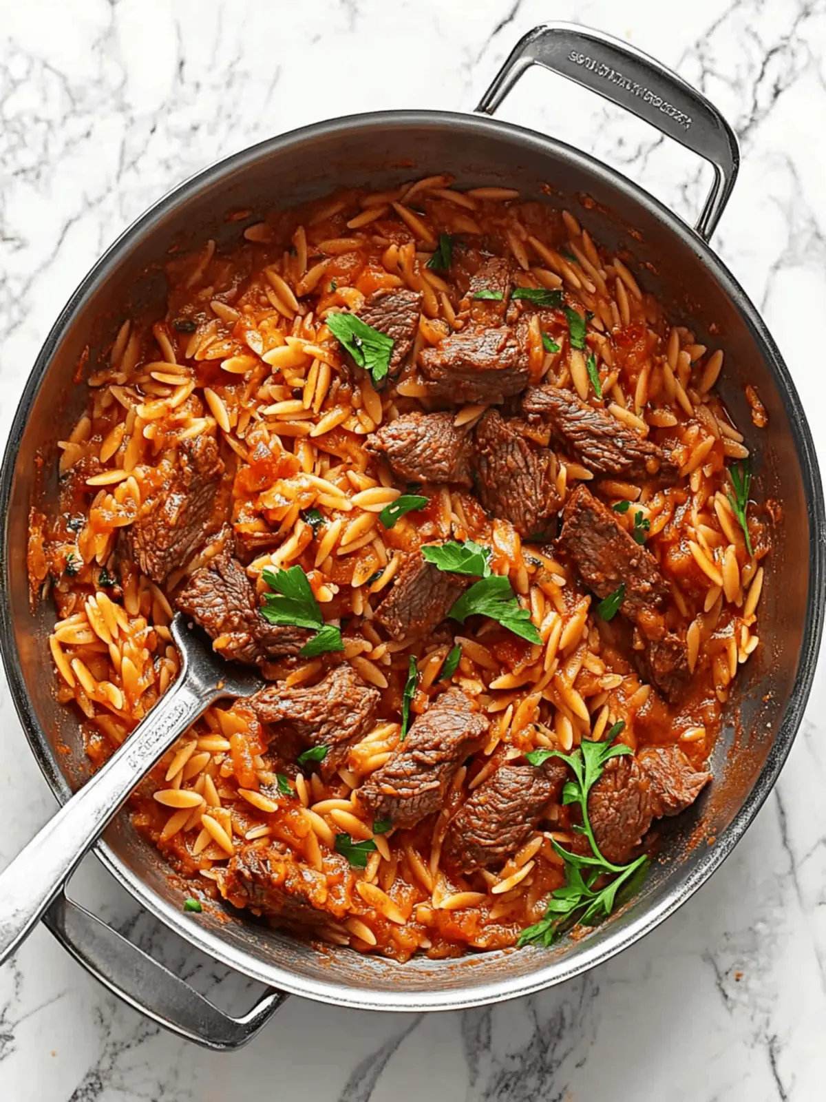 Beef Giouvetsi (Greek Beef Orzo Pasta)