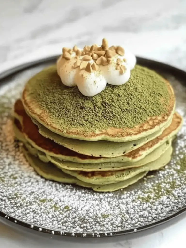 Matcha Mochi Pancakes
