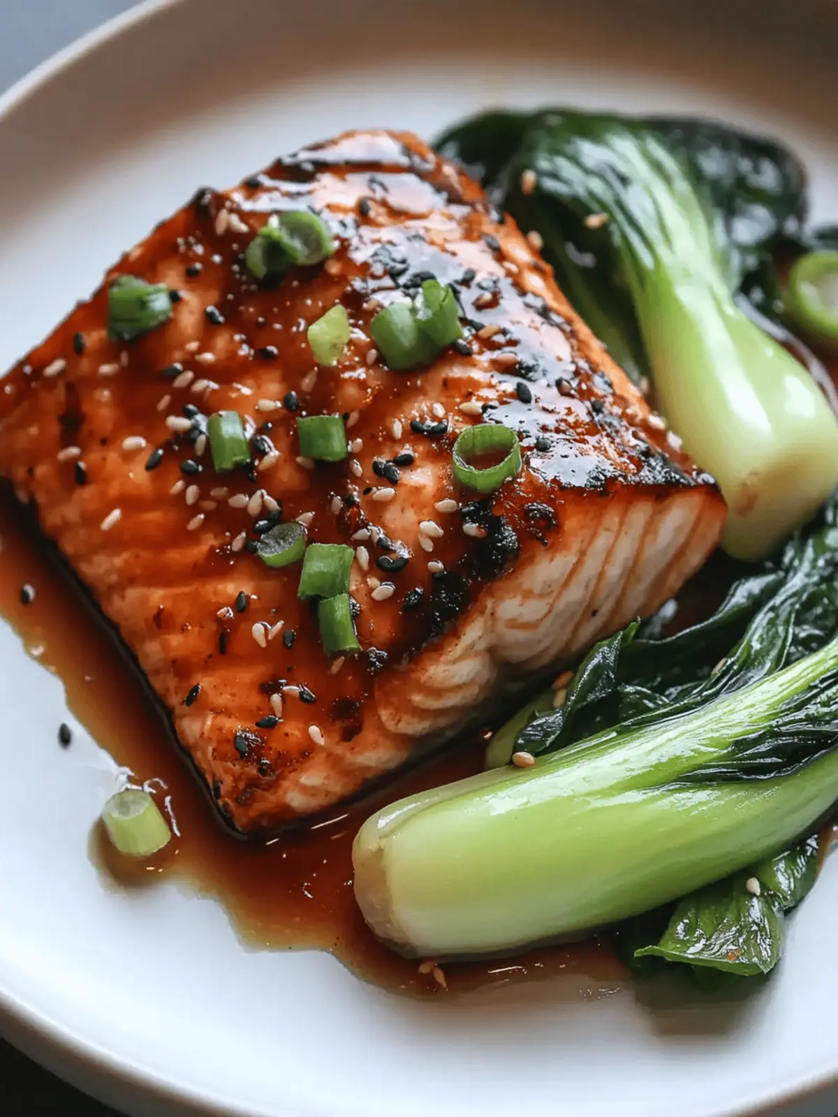 Gochujang Glazed Salmon with Sesame & Bok Choy