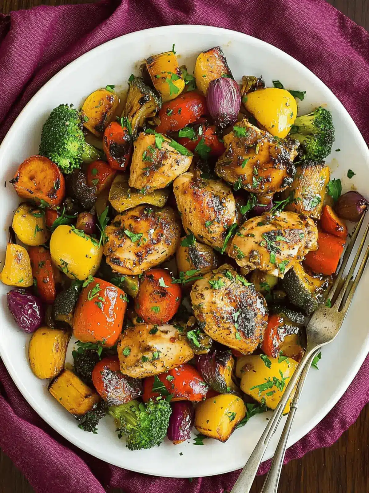 Balsamic Glazed Chicken and Veggies (Sheet Pan)