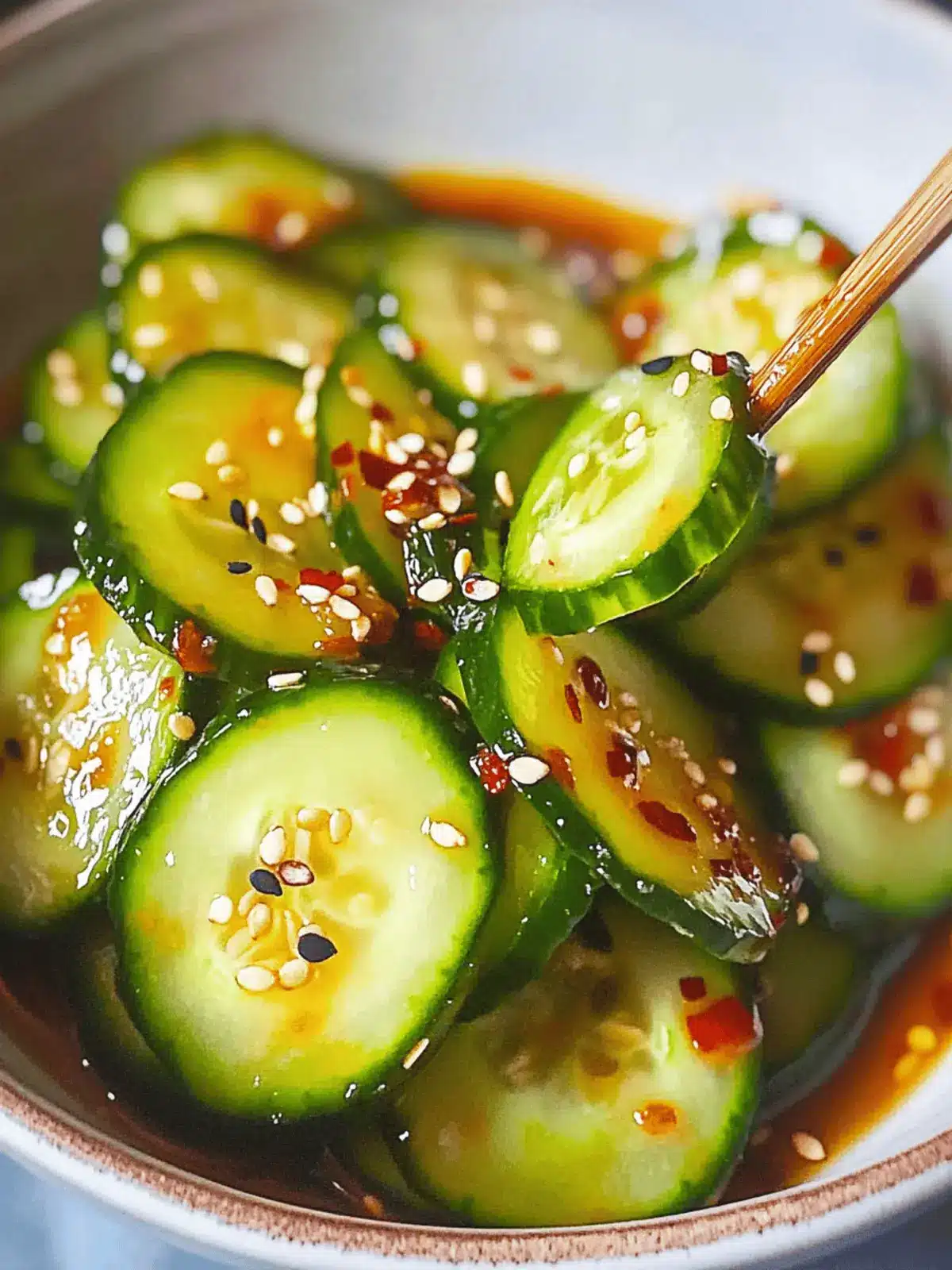 Fresh & Crunchy Easy Asian Cucumber Salad in Just 25 Minutes 3 Easy Asian Cucumber Salad