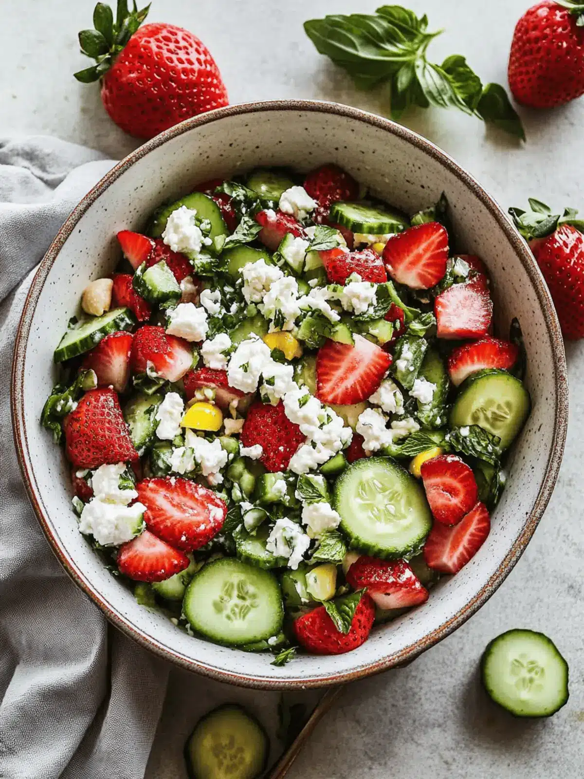 Fresh Strawberry Cucumber Salad That Bursts with Flavor 3 Strawberry Cucumber Salad