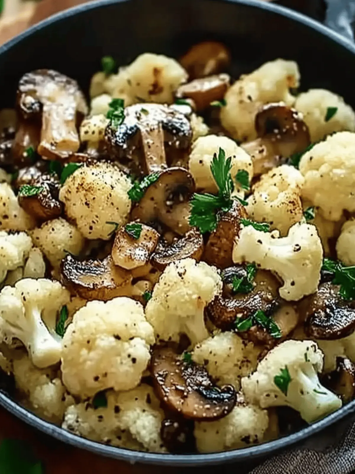 Garlic Cauliflower Mushroom Skillet: Quick & Delicious Wonder 3 Garlic Cauliflower Mushroom Skillet: Quick & Delicious Dish