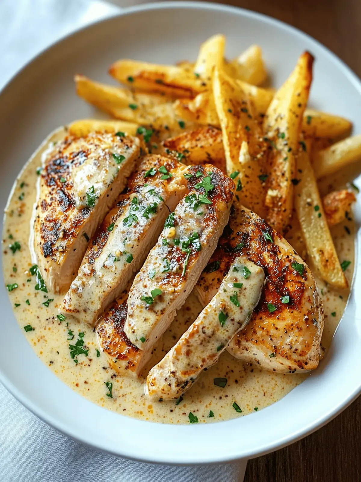 Chicken Fillet in Spicy, Creamy Garlic-Parmesan Sauce