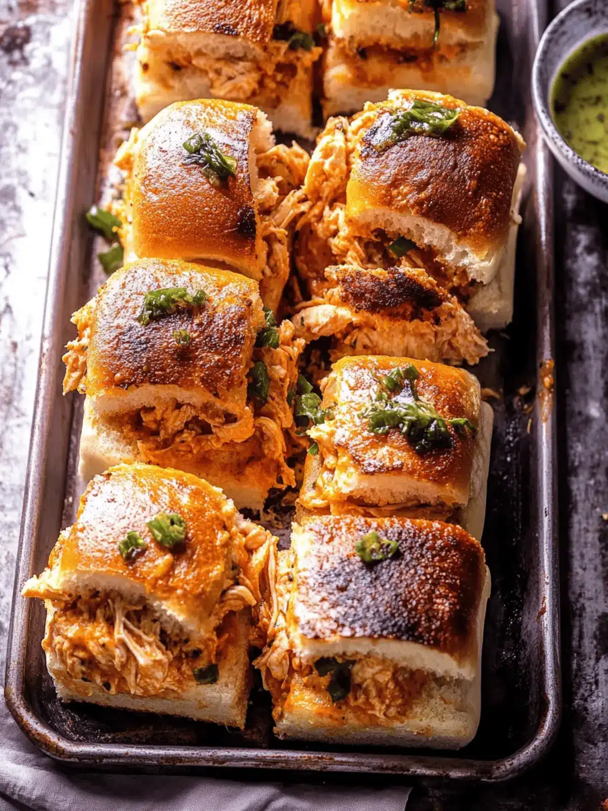Irresistible Buffalo Chicken Dip Sliders for Game Day Fun 3 Buffalo Chicken Dip Sliders.