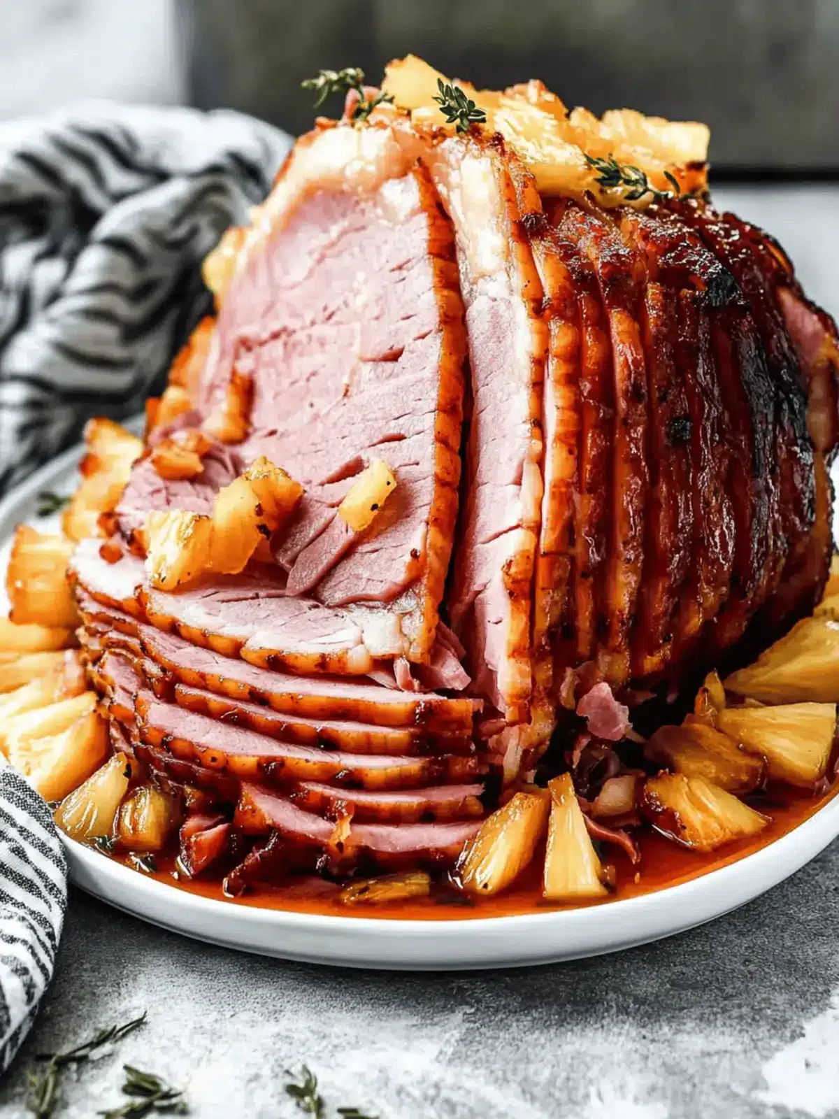 Pineapple Ham Bliss: Easy Spiral Ham Recipe for Family Feasts 2 Pineapple Ham (Spiral Ham Recipe)