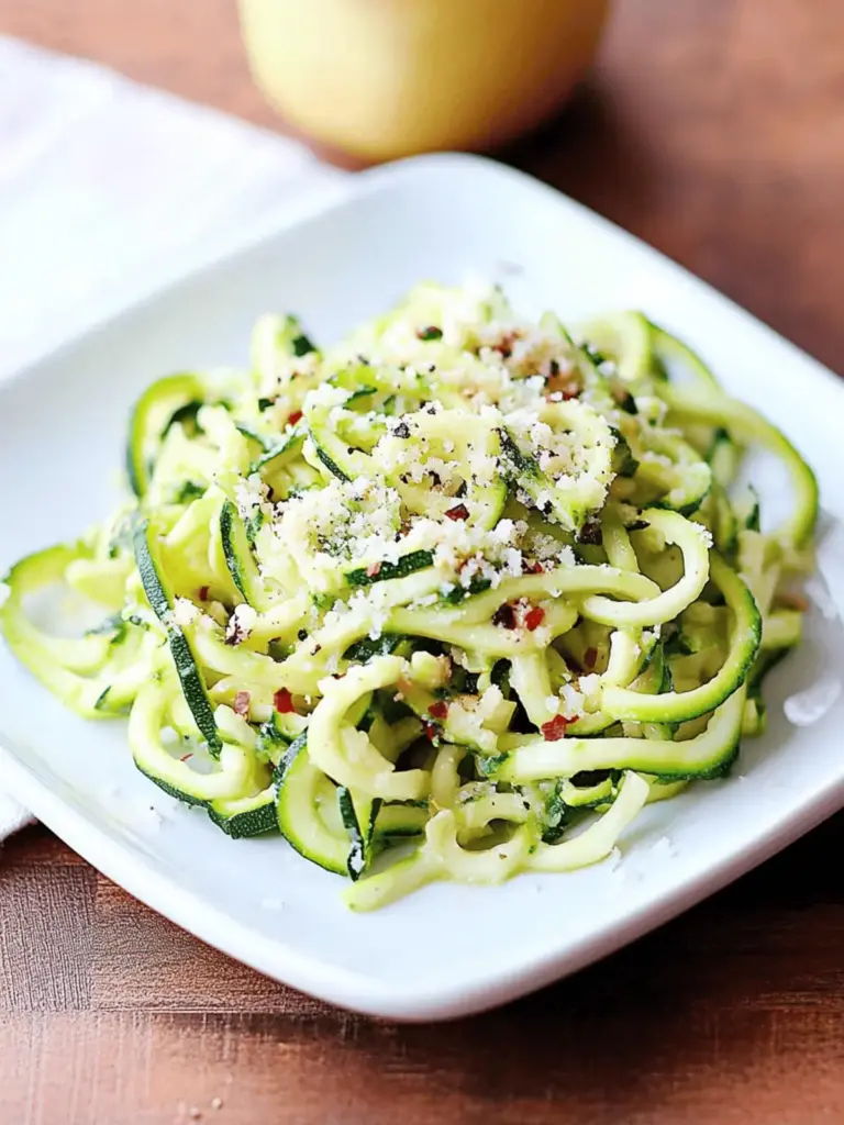 Savory Zucchini Noodles with Garlic and Parmesan Bliss 5 Zucchini Noodles