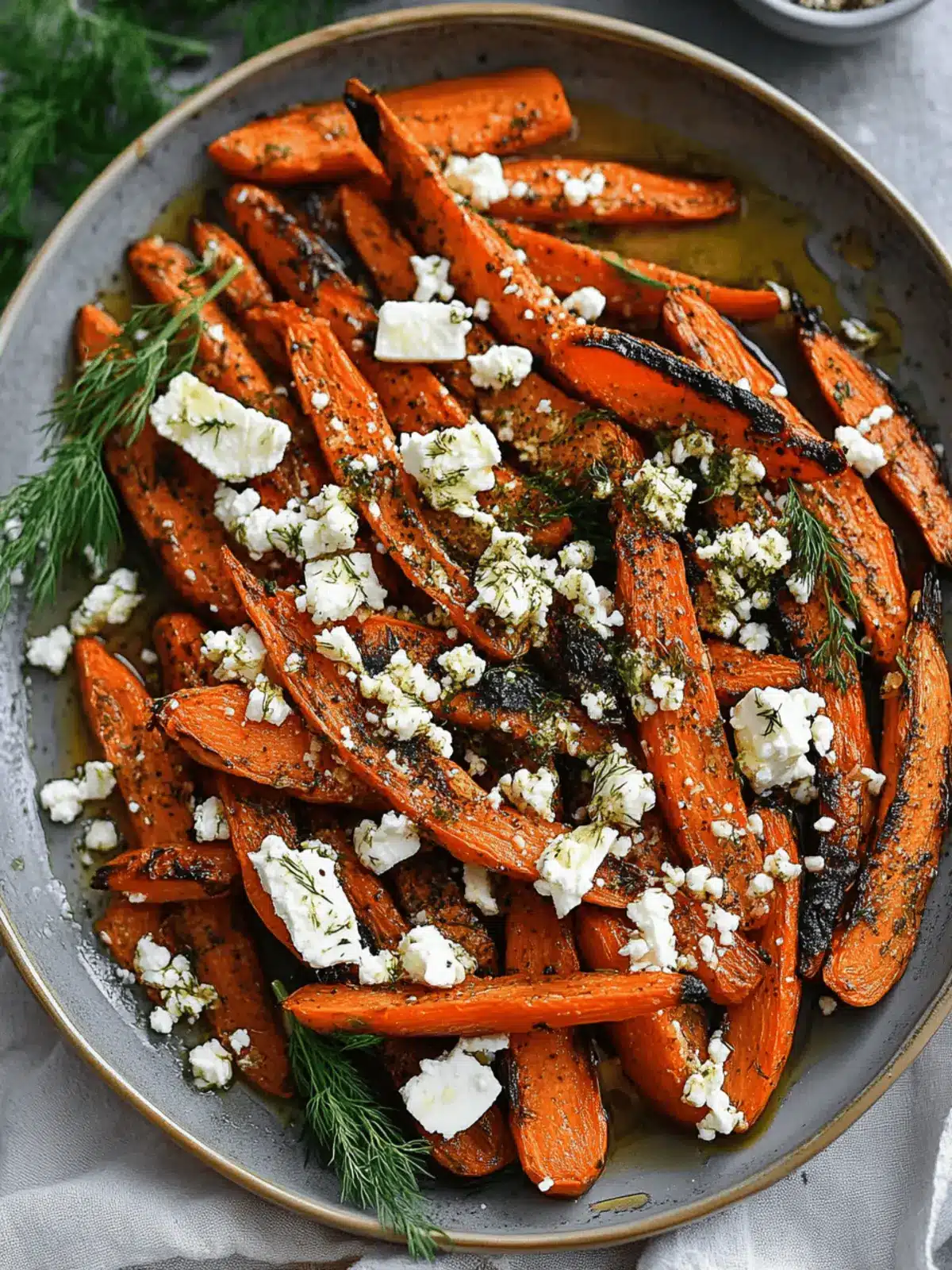 Honey Roasted Carrots with Feta & Dill