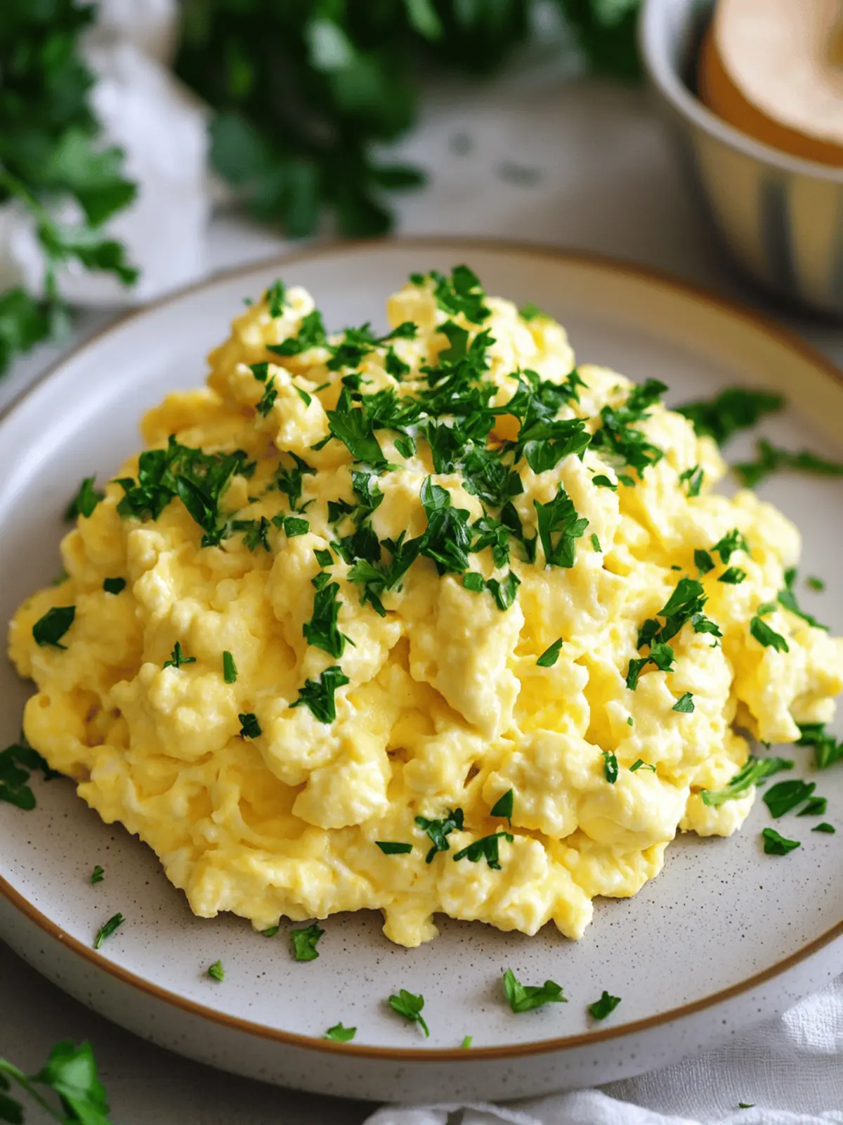 Fluffy Herb Scrambled Eggs for a Delicious Breakfast Boost 3 Herb Scrambled Eggs