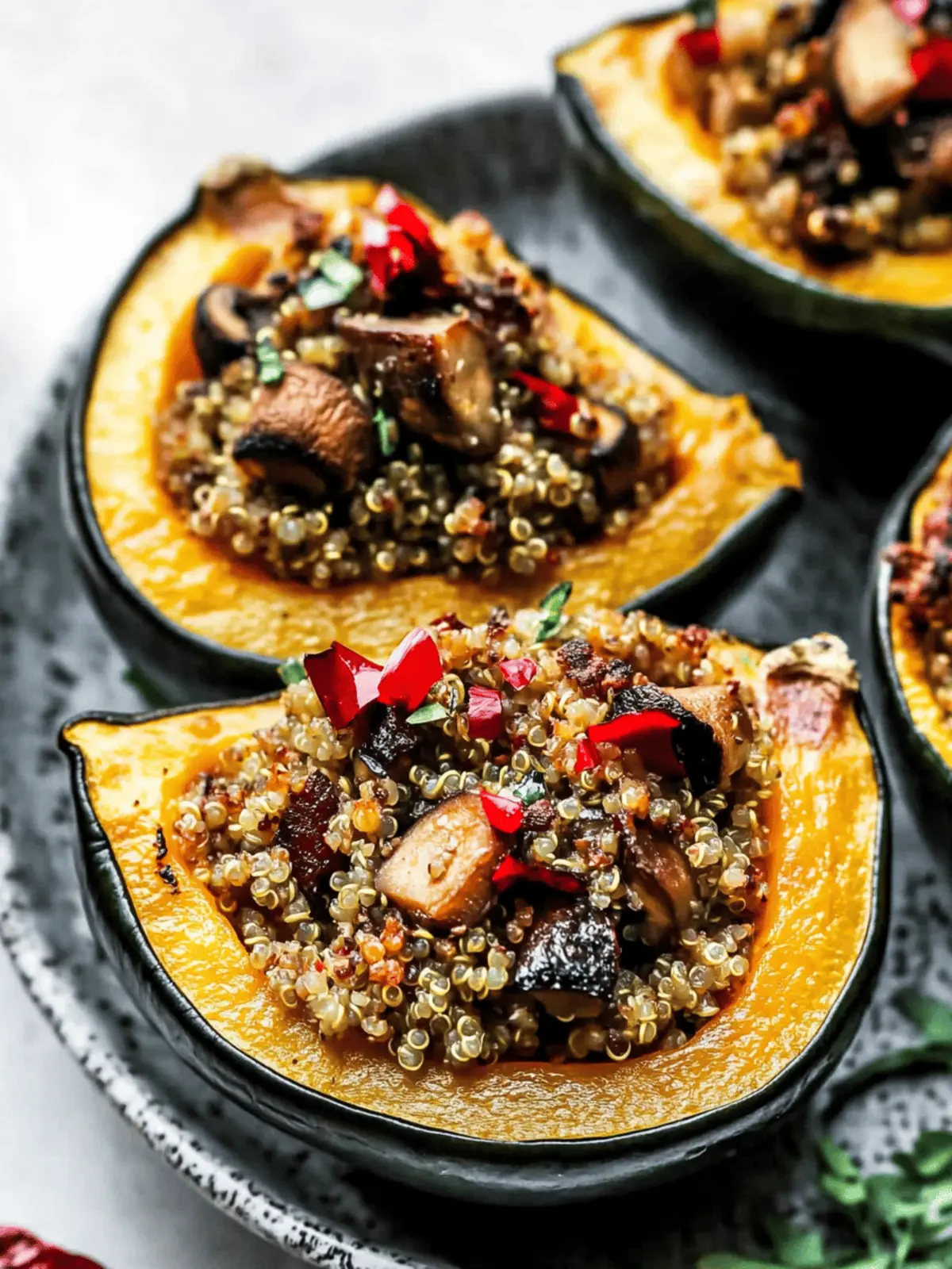 Mushroom and Quinoa Stuffed Acorn Squash for Cozy Evenings 2 Mushroom and Quinoa Stuffed Acorn Squash