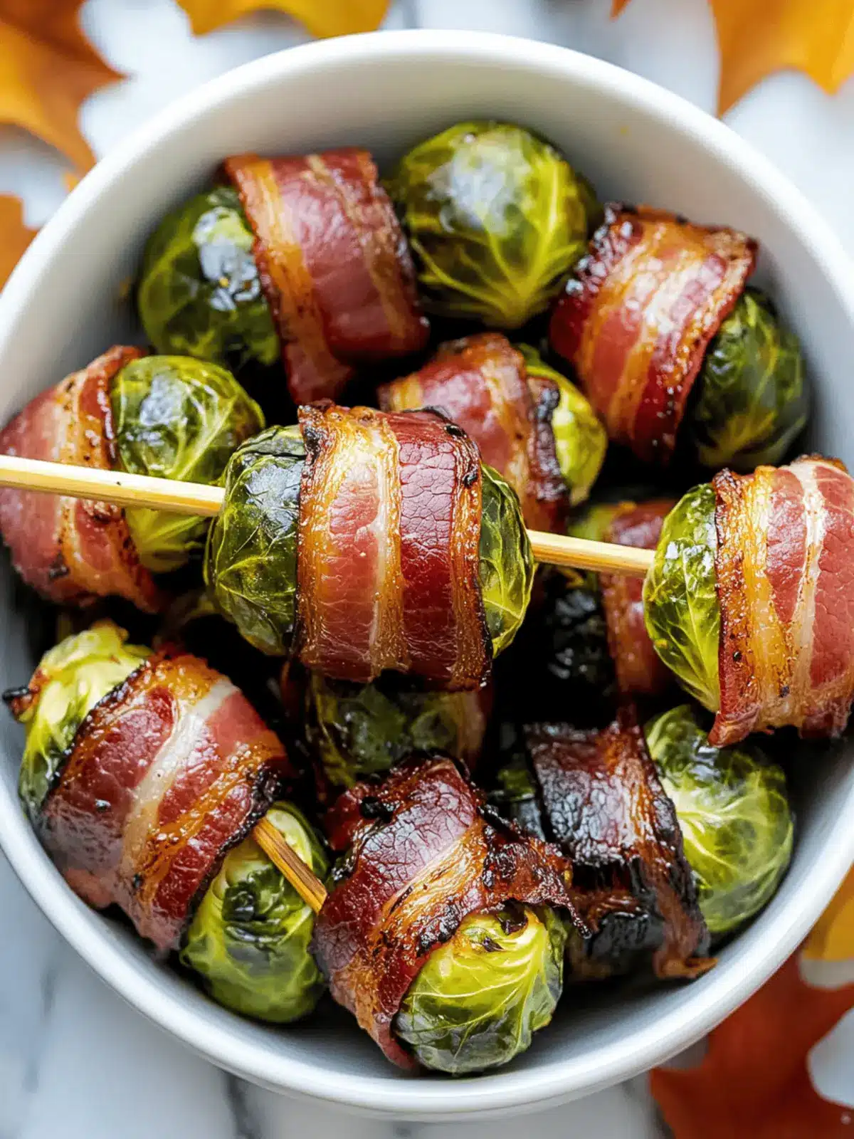 Maple Glazed Bacon Wrapped Brussels Sprouts for a Savory Twist 3 Maple Glazed Bacon Wrapped Brussels Sprouts