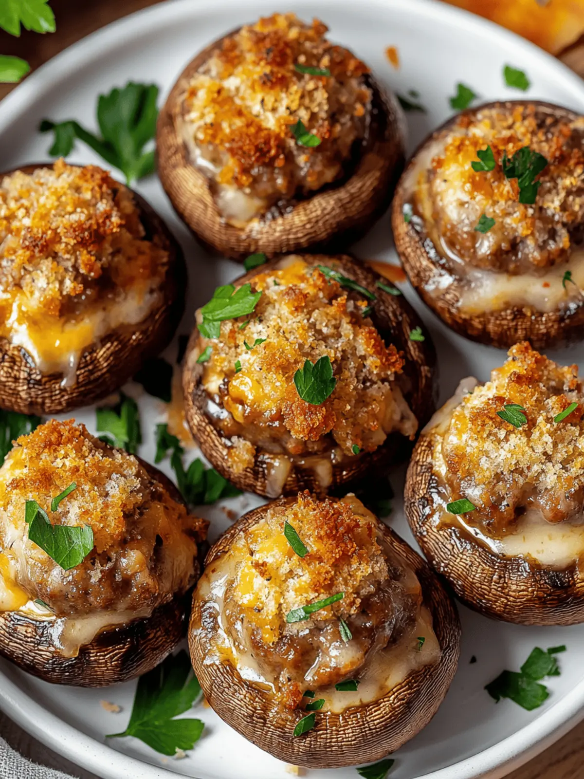 Delectable Stuffed Mushrooms with Sausage and Cheese Delight 2 Stuffed Mushrooms with Sausage and Cheese