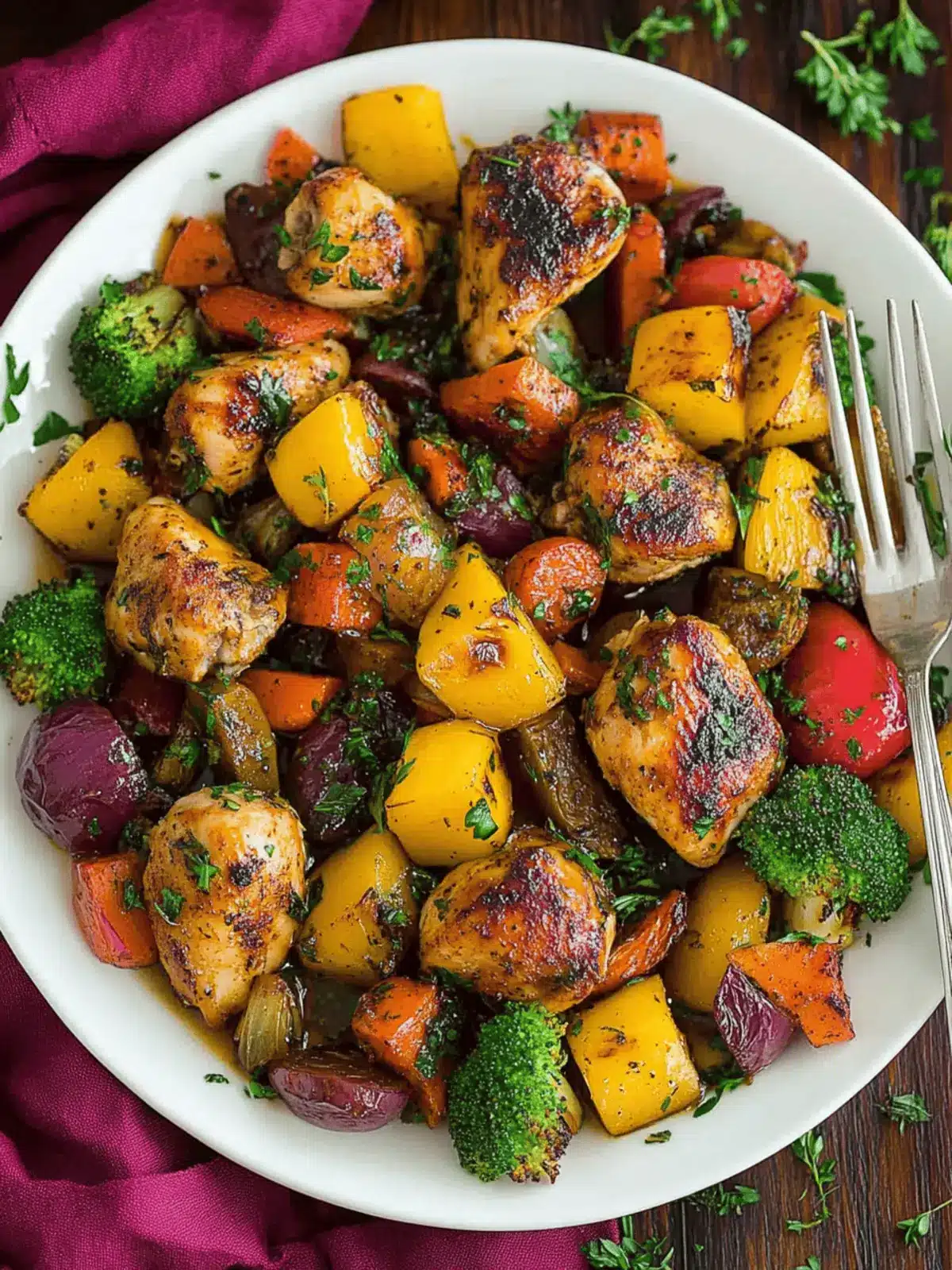 Balsamic Glazed Chicken and Veggies (Sheet Pan)