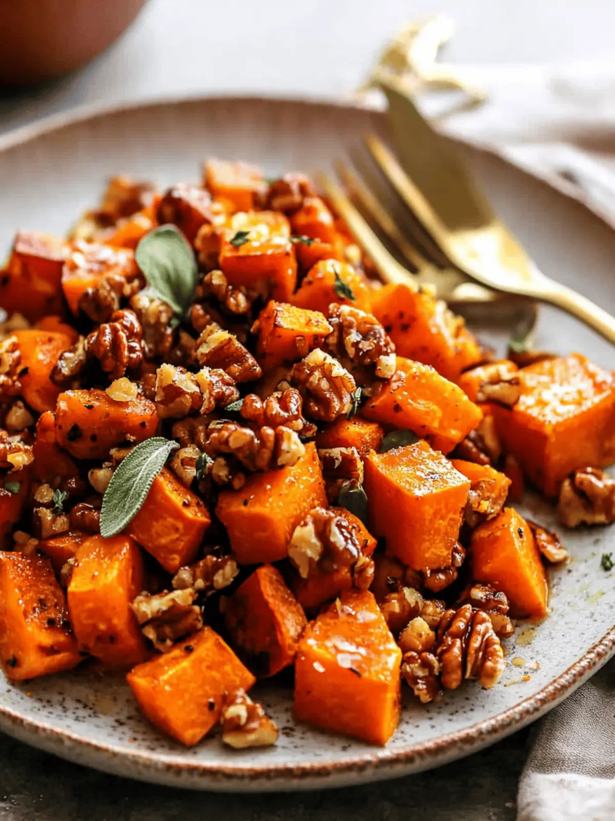 Roasted Butternut Squash with Candied Walnuts Magic 3 Roasted Butternut Squash with Candied Walnuts