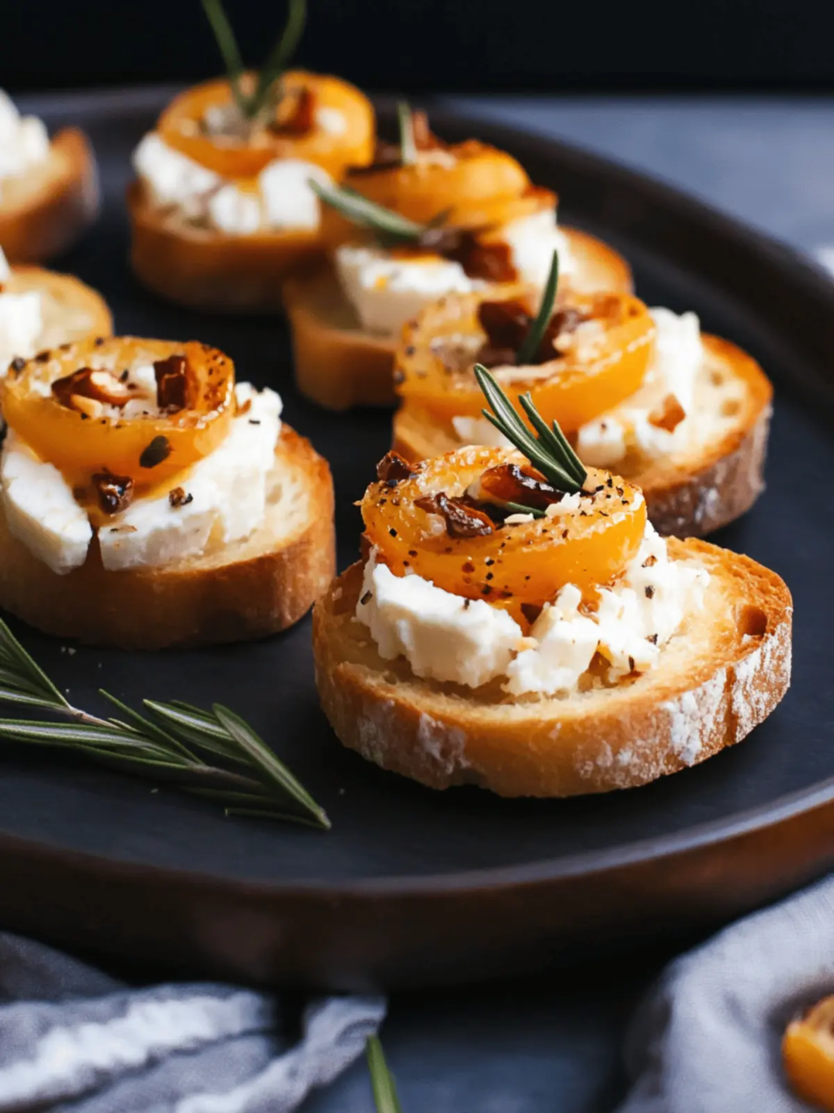 Sweet and Spicy Whipped Feta Crostini