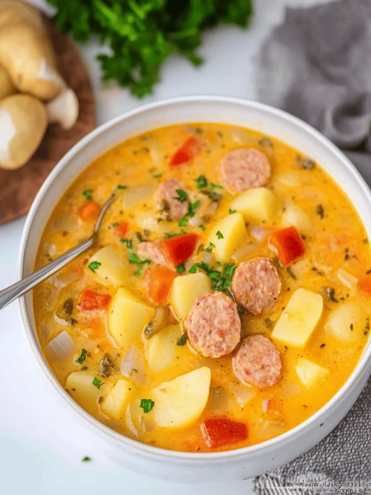 Deliciously Spicy Crockpot Cajun Sausage & Potato Soup Recipe 3 Crockpot Cajun Sausage & Potato Soup