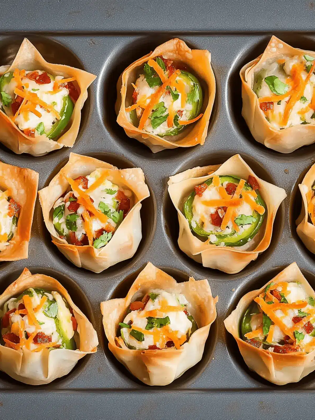 Jalapeño Popper Wonton Cups
